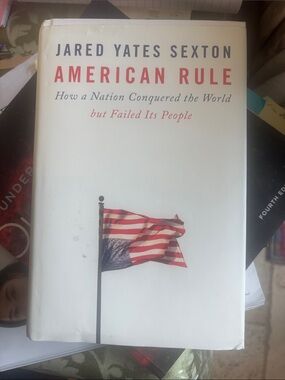 Original Penguin White Book Cover with Red and Blue Flag Graphic
